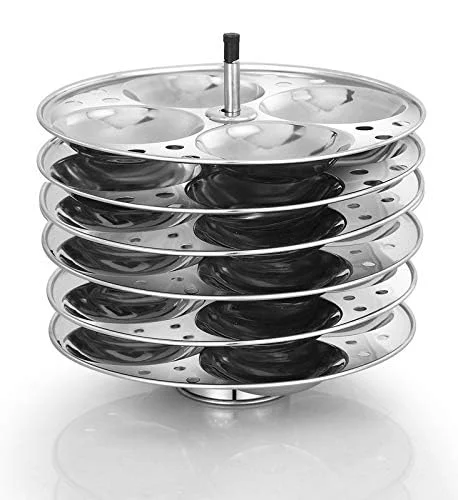 Thangam Stainless Steel Idli Maker Non Stick Idly Cooker/Steamer, Silver (Silver(6 Plates)) - image 5