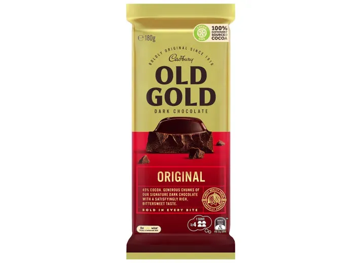 Cadbury Old Gold Dark Chocolate Original, 180g