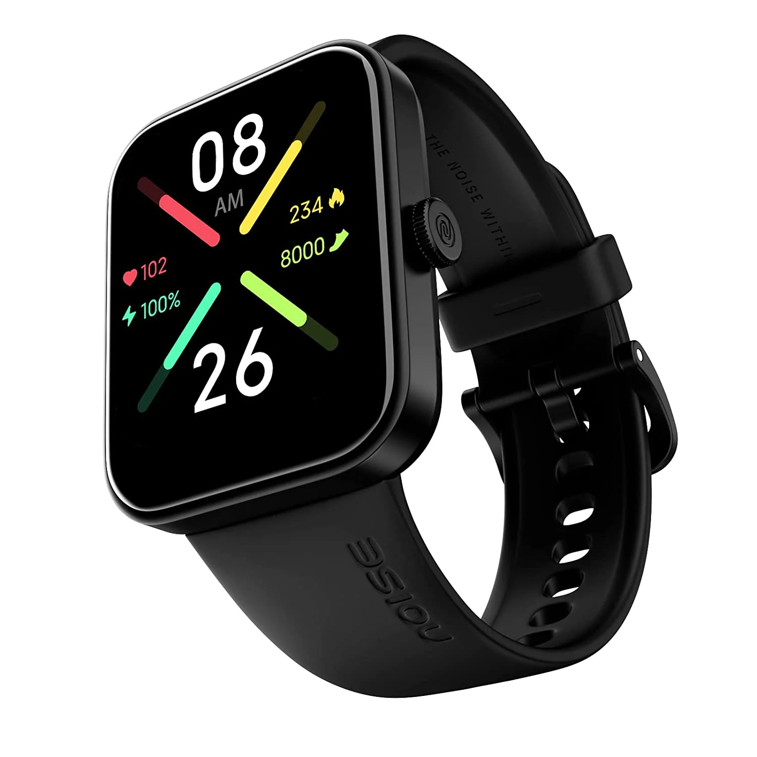 Noise Pulse Go Buzz Smart Watch with Advanced Bluetooth Calling, 1.69" TFT Display - Jet Black