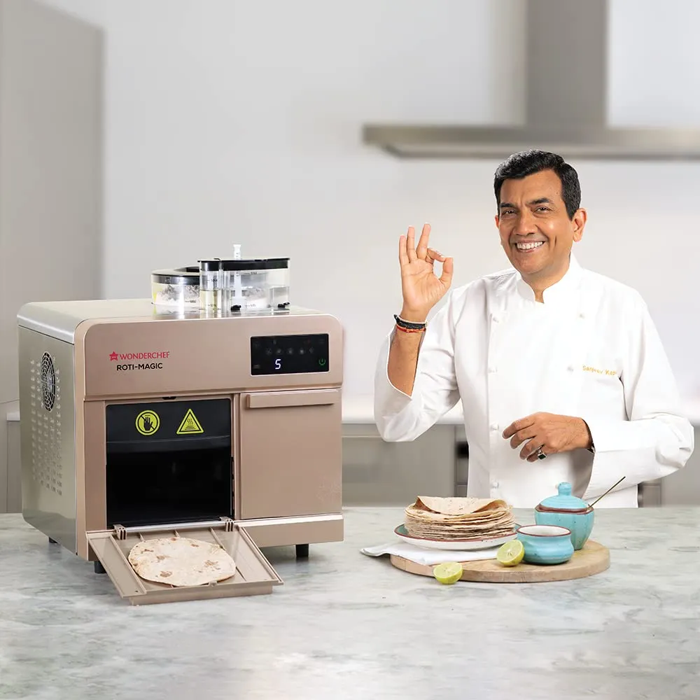 Wonderchef Roti-Magic, Fully Automatic Roti Maker, Hot Rotis From Dry Atta & Water, Kneads Atta & Rolls Perfect Rotis,1900 Watt, 2 Years Warranty, Rose Pink