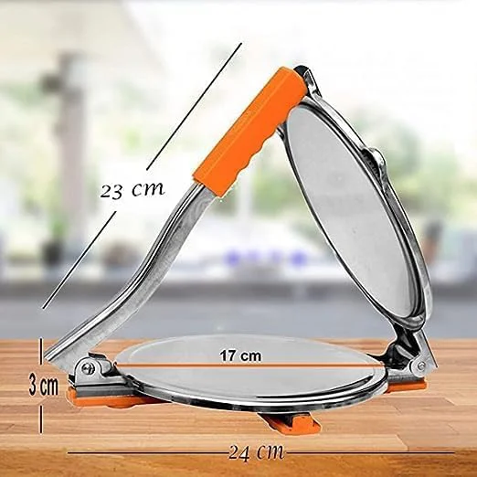 Wriniey Stainless Steel Puri Maker New Press Machine for Home and Kitchen for Making Papad khakhra poori and Many More Manual Hand Press with Handle (Pack of 1) - image 4