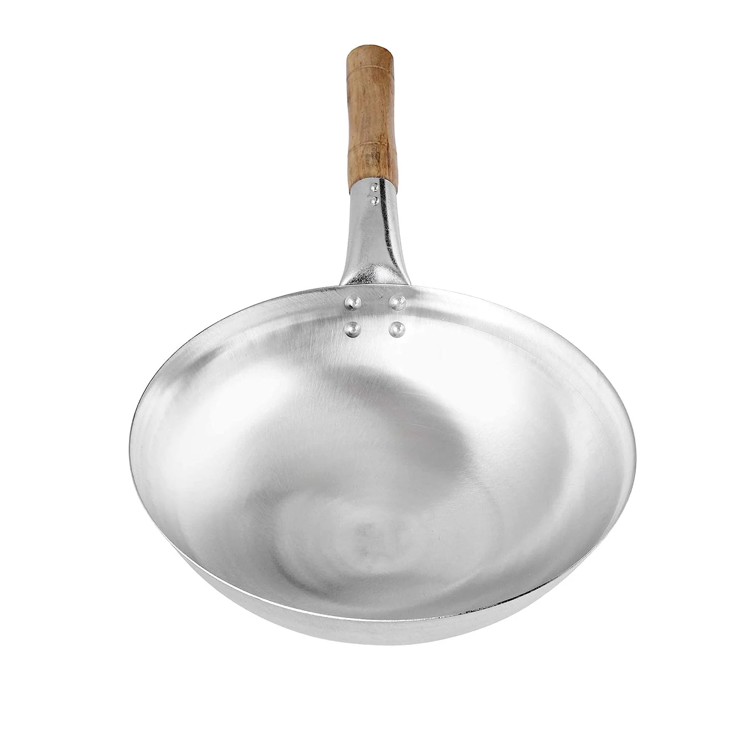 WokHouse Iron Kadhai 11 inches Iron Wok | Chinese Kadhai with Wooden Handle - image 4