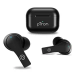 pTron Bassbuds Tango In-Ear TWS Earbuds, TruTalk AI-ENC Calls, Movie Mode, 40Hrs Playtime, Bluetooth 5.1 Headphone with HD Mics, Touch Control, IPX4 Water-Resistant & Type-C Fast Charging (Bold Black)