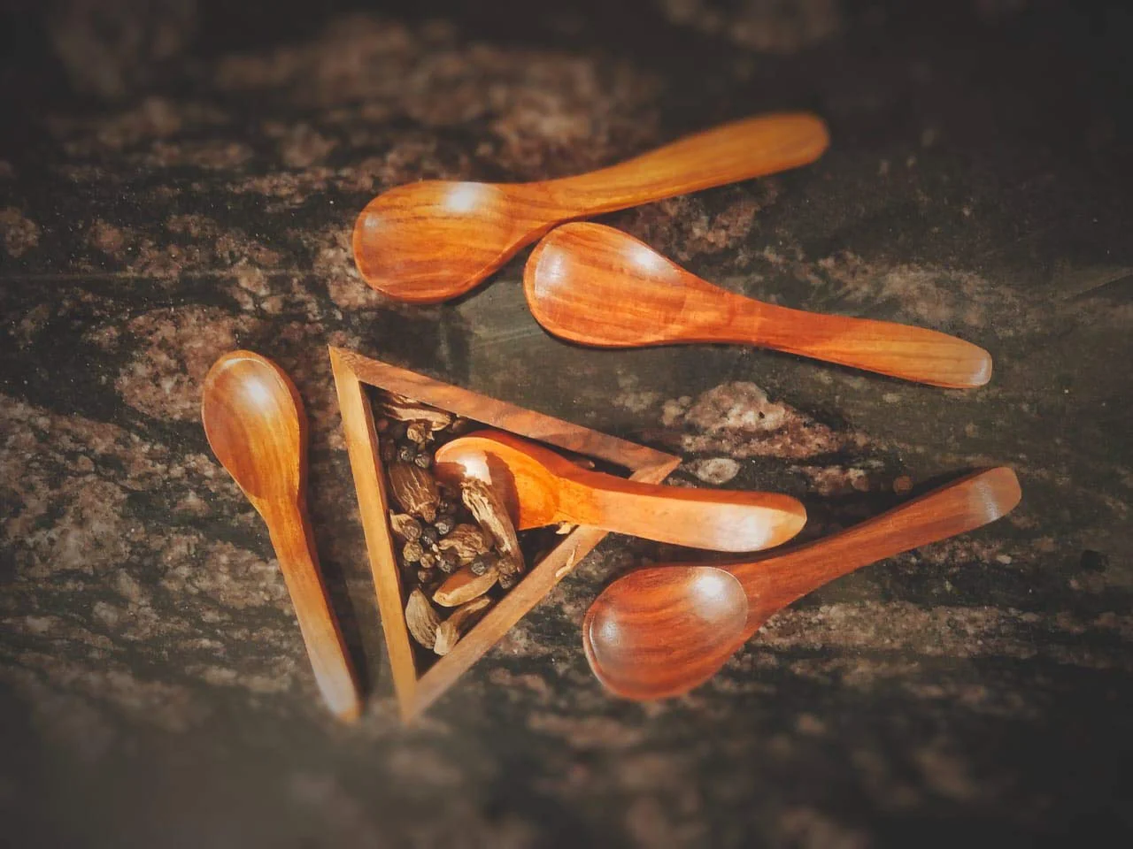Wood Art Store Handmade Wooden teaspoons - set of 6 (5 inches) and wooden masala spoons - set of 6 ( 4 inches) - image 3