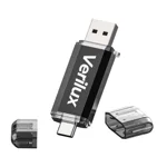 Verilux® Pendrive 64GB Flash Drive 2 in 1 with USB A 3.0, USB C Interface OTG Pendrive Type C Pendrive Portable USB 3.0 Pendrive for MacBook Air/Pro, Android Mobile Phone, Pad, Laptop Computer