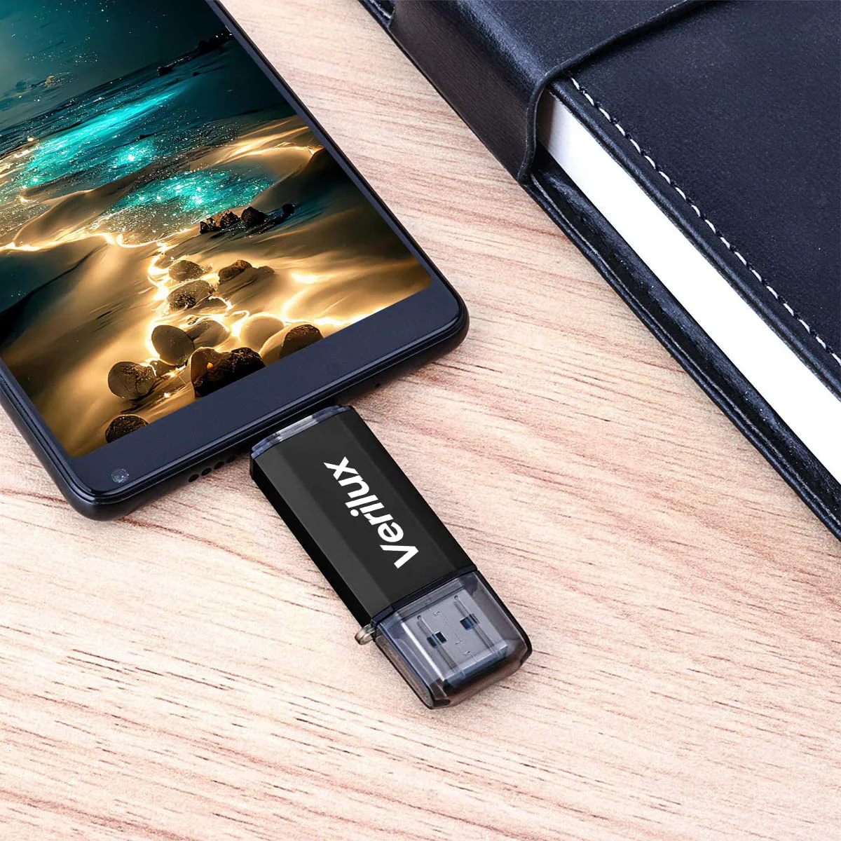 Verilux® Pendrive 64GB Flash Drive 2 in 1 with USB A 3.0, USB C Interface OTG Pendrive Type C Pendrive Portable USB 3.0 Pendrive for MacBook Air/Pro, Android Mobile Phone, Pad, Laptop Computer - image 2