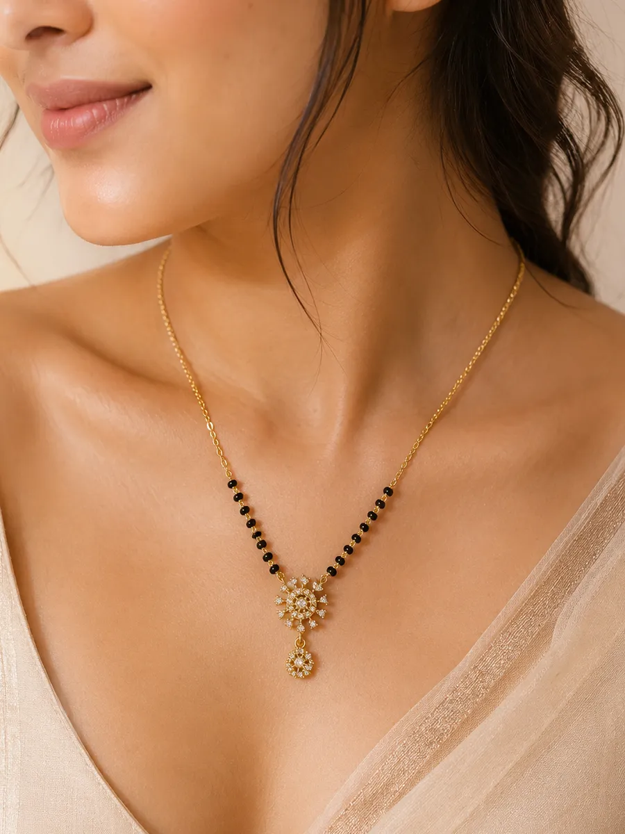Buy 1 Get 1 Free - Golden Sunburst Mangalsutra