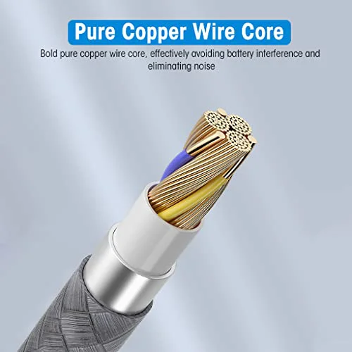 Verilux® 3 in 1 Car AUX Cable 3.5mm to 3.5mm AUX Cable L-ightning/Type C to 3.5mm AUX Cable Universal HiFi Audio Cable for iPhone, Tablet, Car Stereo(Grey) - image 5