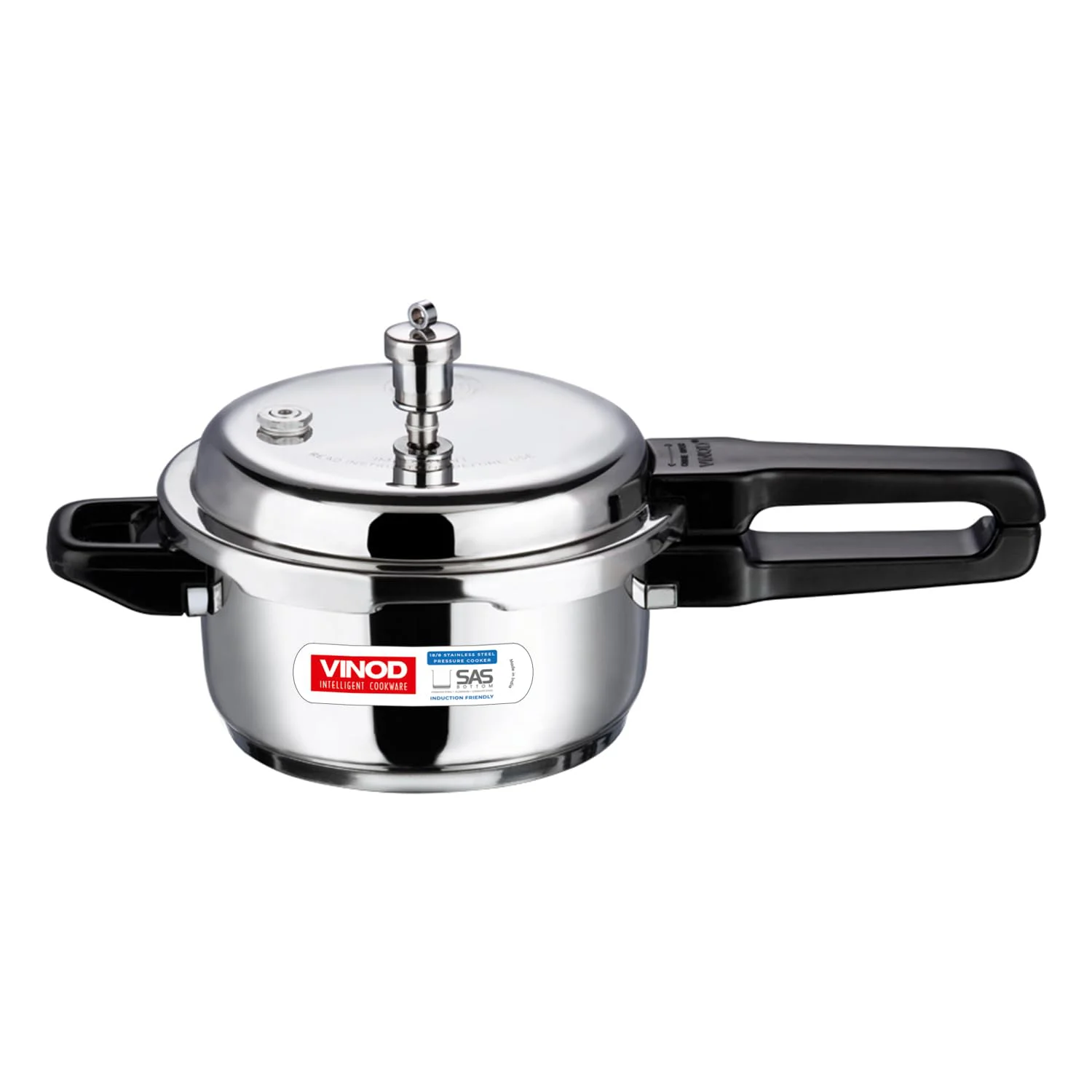 Vinod 18/8 Stainless Steel Pressure Cooker Outer Lid 3 Litre | Unique Sandwich Bottom Cooker | Induction and Gas Base | ISI and CE certified | 2 Years Warranty - image 2