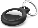 Sakuun AirTag Keychain Case - Secure Holder with Key Ring - Scratch-Resistant Case with Open Face & Raised Edges - Protective Accessory for Tracking Pets, Keys, etc – Charcoal