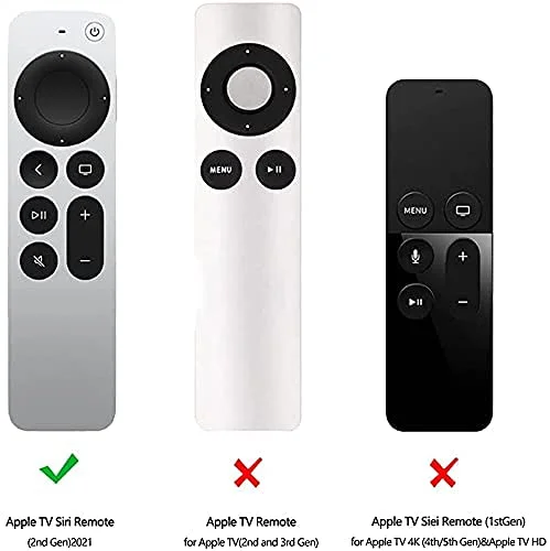 Verilux® 2021 Silicone Protective Case for Apple 4K HD TV Siri Remote 2nd Gen - Anti-Slip Durable Silicone Shockproof Rubber Cover - Skin-Friendly Washable Protective Cover Sleeve (Black) - image 3