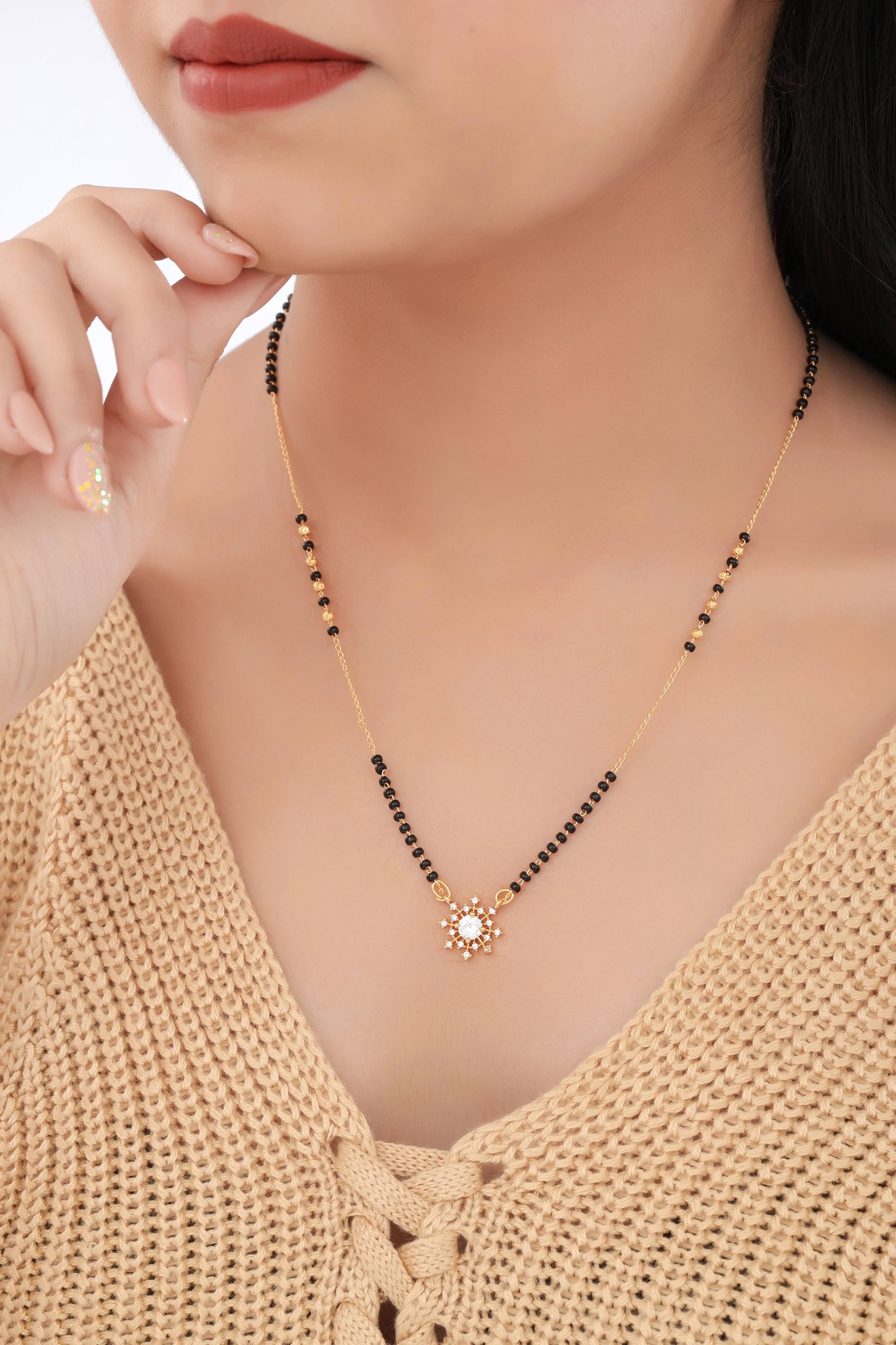 Buy 1 Get 1 Free -Sparkling Star Bloom Mangalsutra