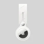 LIRAMARK Soft Silicone Case Cover with Long Straps Compatible with Apple Airtag (White)