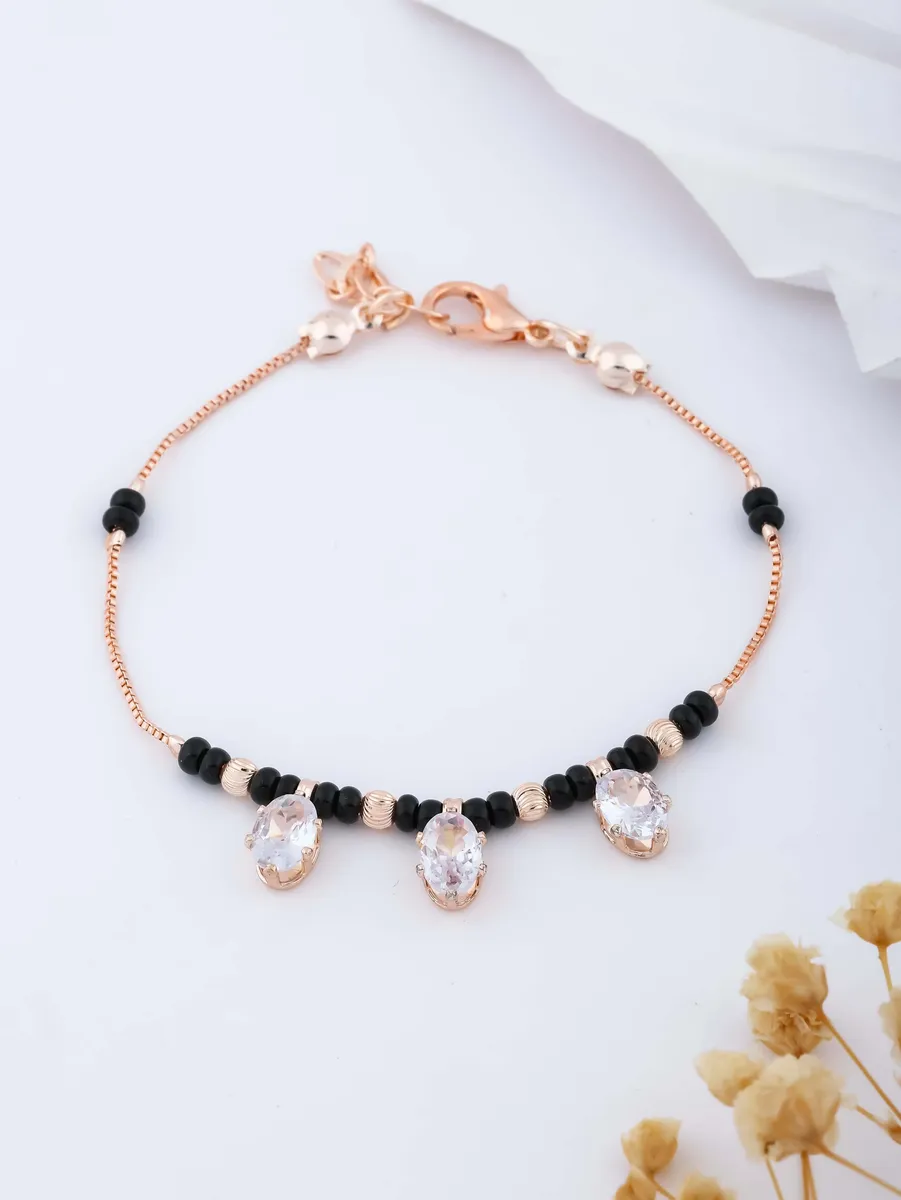 Rose Gold Plated Delicate Hand Mangalsutra