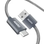 AGARO USB-A to Type C Cable, Unbreakable Braided Cable, 3A Fast Charging, Compatible with All Type C Devices Including Smartphones, Tablets etc, PD Technology, 1 M (3.2Ft), 480 Mbps Data Transmission