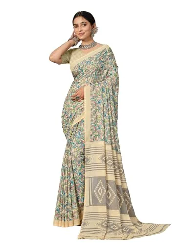 YELLOW Fancy Designer Festive collection printed Sari Sari for women - image 2