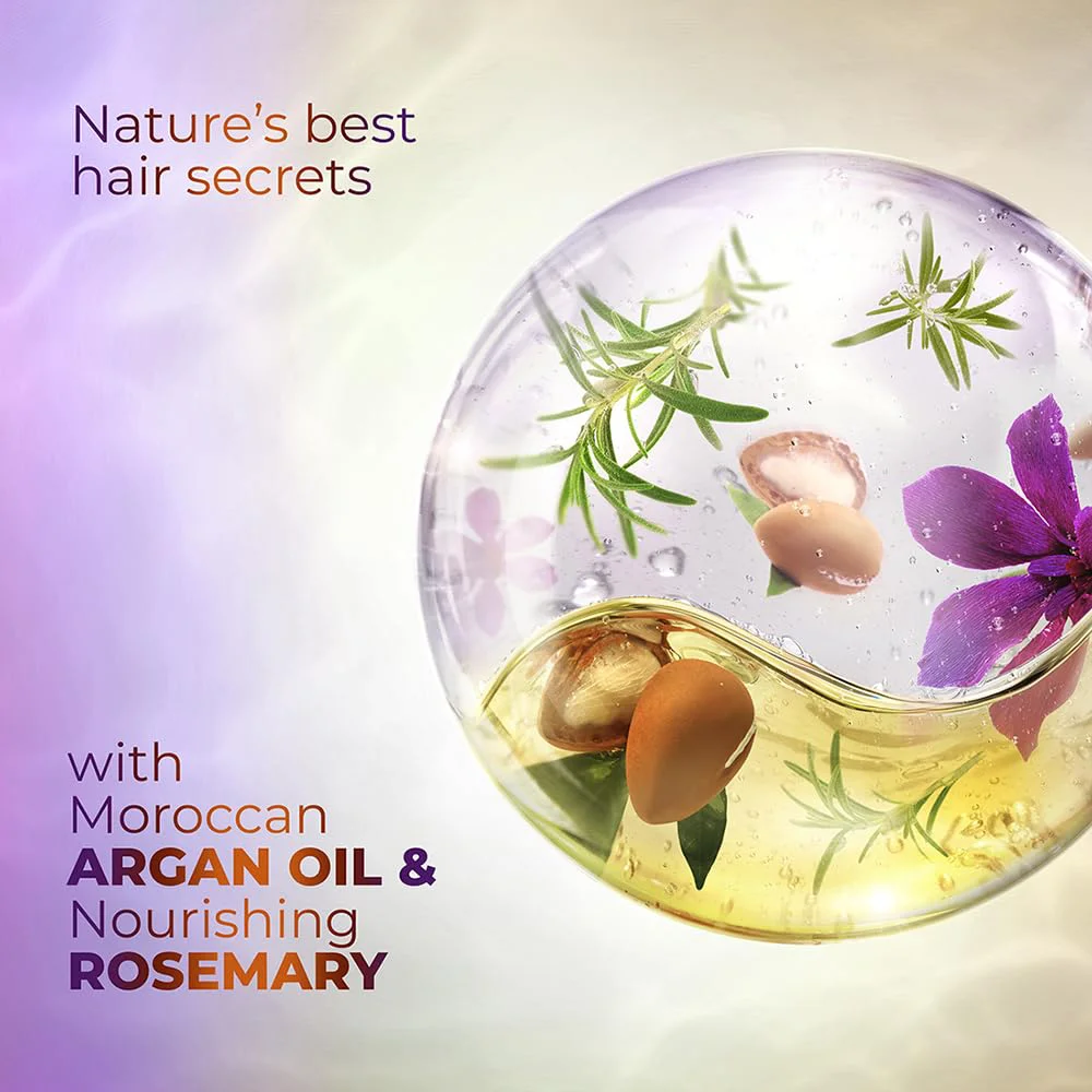 Sunsilk Argan Oil & Rosemary Frizz Smooth Oil Blends Shampoo | for Frizzy Hair | with No Added Parabens | 370 ML - image 5