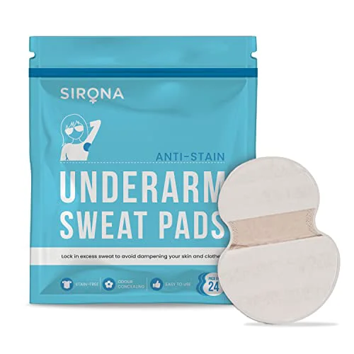 Sirona Disposable Underarm Sweat Pads for Men and Women, 24 Pads (Pack of 1) | Peel-off | Prevents Stains, Absorbs Sweat & Unpleasant Odour - image 2