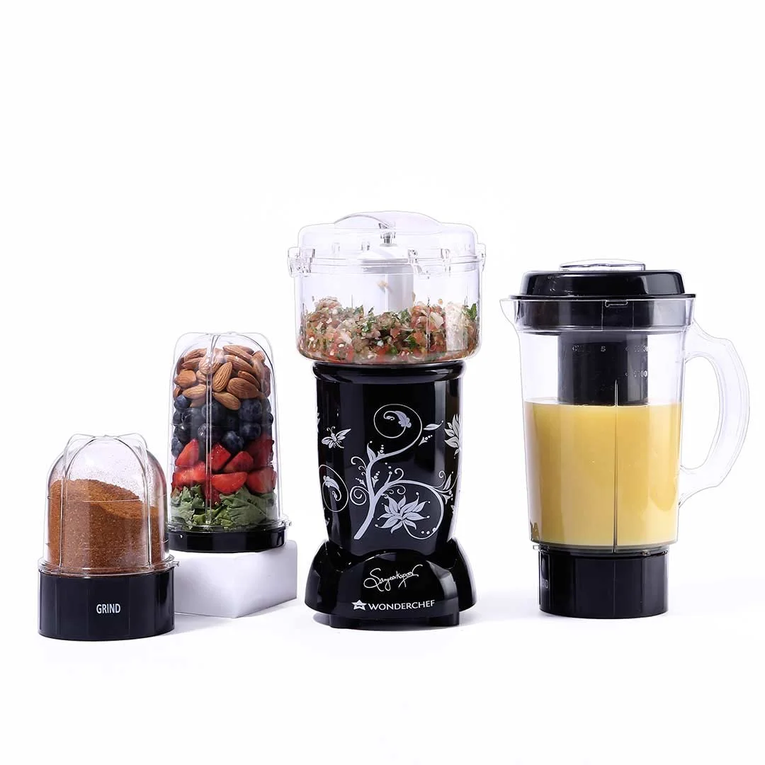 Wonderchef Nutri-blend Juicer Mixer Grinder|Complete Kitchen Machine | 22000 RPM 100% Full Copper Motor, Blender, Chopper, Juicer | 400W Powerful motor (Indian Plug) - image 2