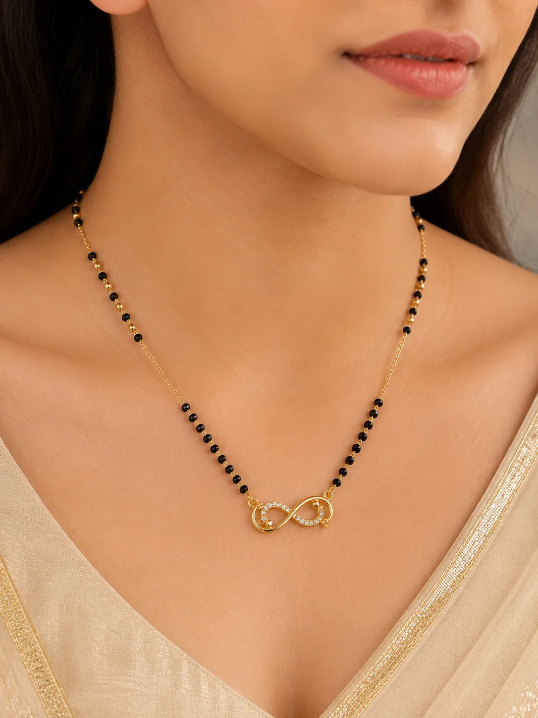 Buy 1 Get 1 Free - Infinity Spark Gold Mangalsutra