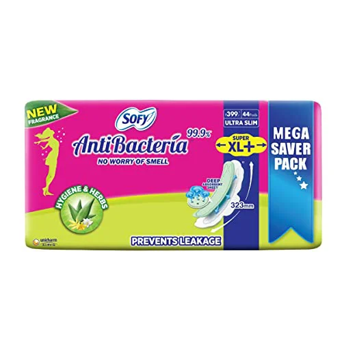 Sofy Anti Bacteria Extra Long Sanitary Pads, Pack of 44 - image 2