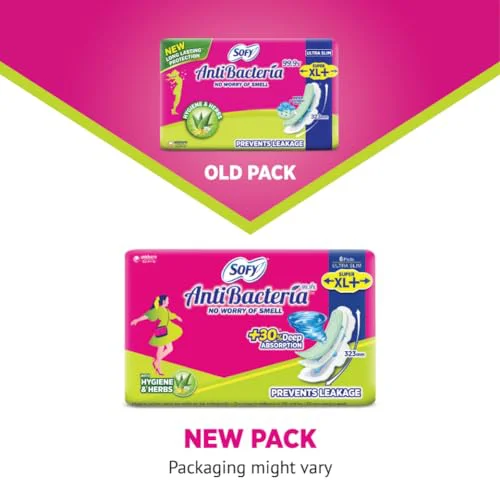Sofy Anti Bacteria Extra Long Sanitary Pads, Pack of 44 - image 5