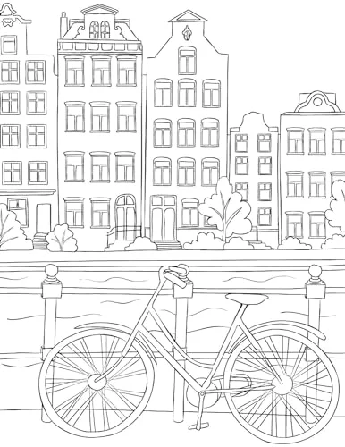 Cityscape- Colouring Book for Adults (Adult Coloring Activity Book) - image 3