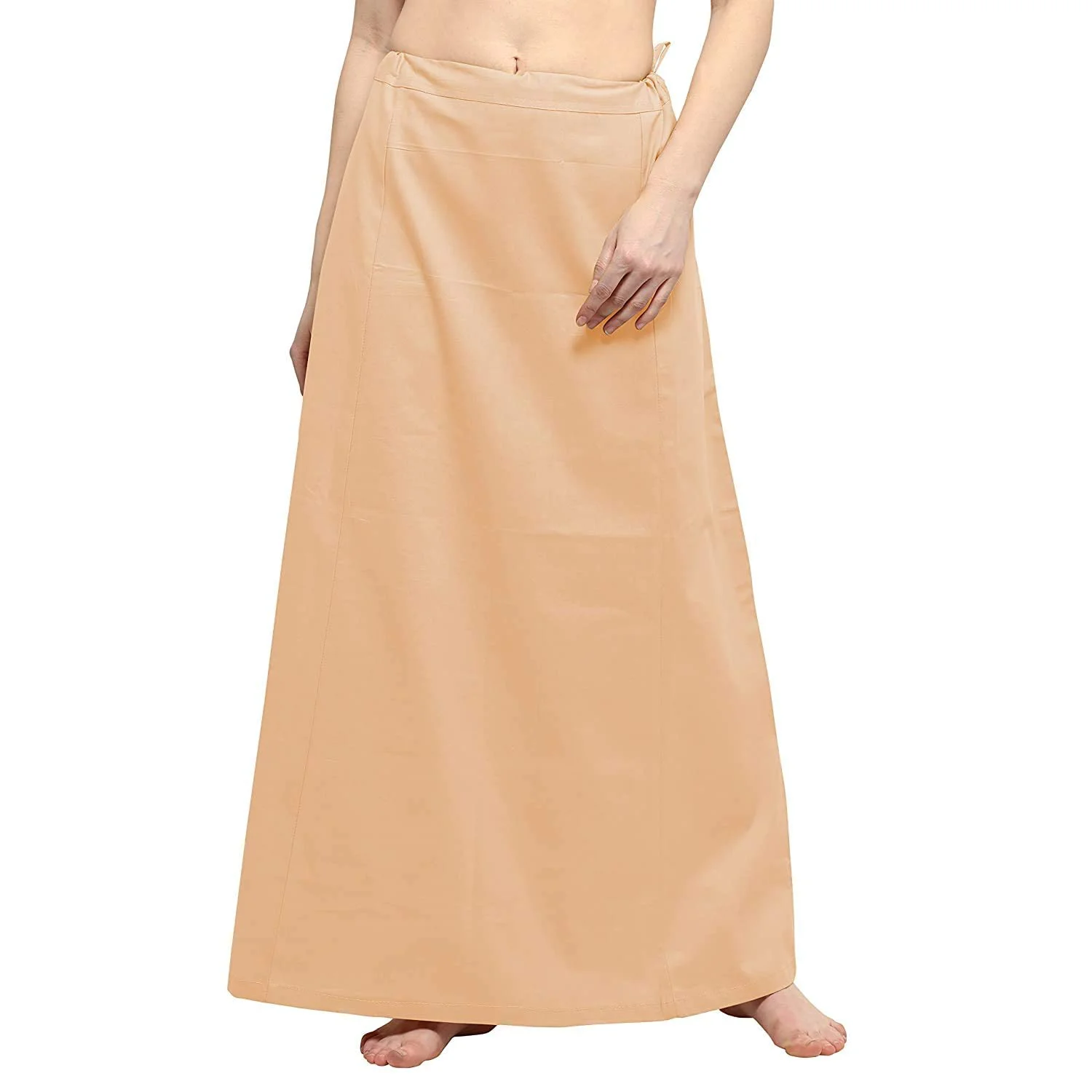 DESI DHANG Readymade Saree Petticoats(Free Size) (Light Peach)