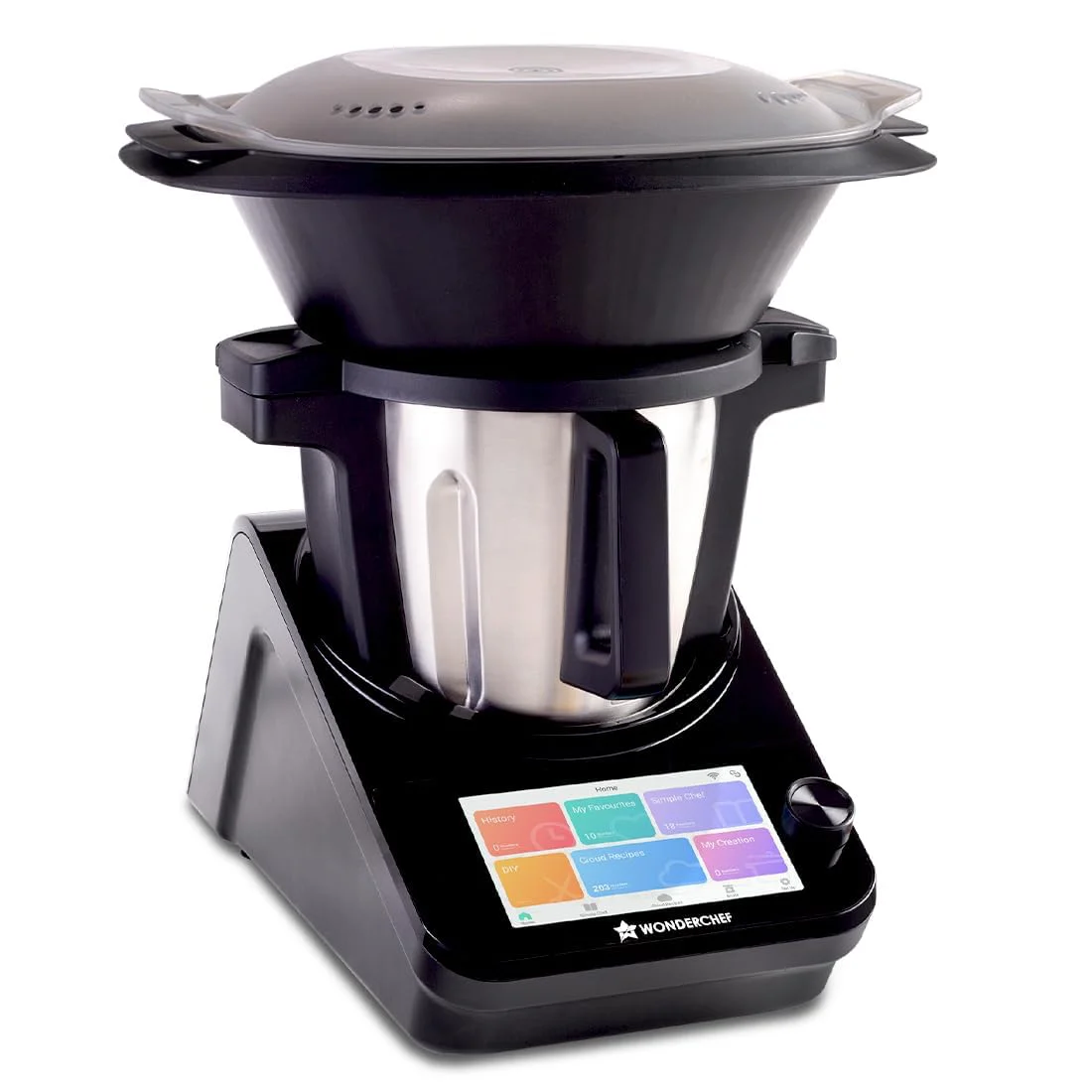 Wonderchef Chef Magic | All-in-One Kitchen Robot | Automatic Chopping, Sautéing, Stirring, Kneading, Steaming & more | Wi-fi & Mobile App | Pre-Loaded Recipes by Chef Sanjeev Kapoor | 2 Year Warranty (Indian Plug) - image 1