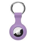 SQUIF Airtag Case for Airtags Silicone Case Protective Cover for Airtag Device Keychain Protection (Purple)