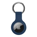 LIRAMARK Soft Silicone Key Ring Holder Case Cover Compatible with Apple Airtag (Blue)
