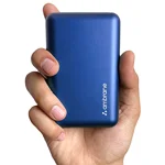 Ambrane 20000mAh Premium Metallic Nano Powebank, 22.5W Super Fast Charging, Compact Pocket Size, Dual Type C & USB, Power Delivery PD & Quick Charge for iPhone, Smartphones (Powerlit XL, Blue)