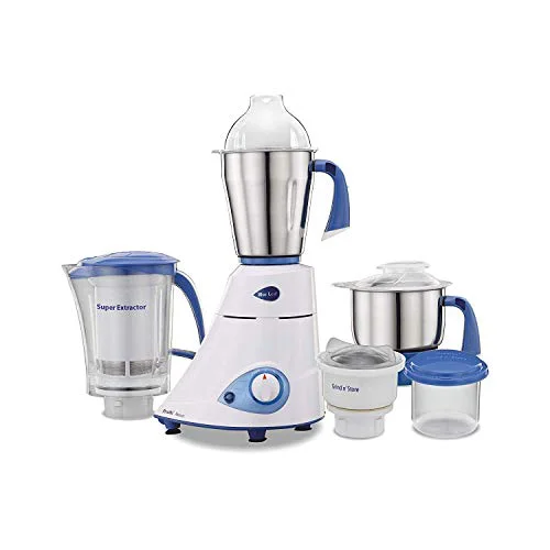 Preethi Blue Leaf Platinum MG 139 mixer grinder, 750 watt, White, 4 jars - Super Extractor juicer Jar & Storage Air-Tight Container, FBT motor with 5yr Warranty & Lifelong Free Service, Standard (Indian Plug) - image 2