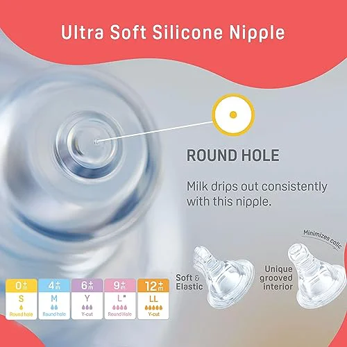 Pigeon Peristaltic Baby Nursing/Feeding Bottle KPP Nipple LL,for 12+ Month Babies,BPA Free,BPS Free,Square Base,Blue,240 ml - image 3