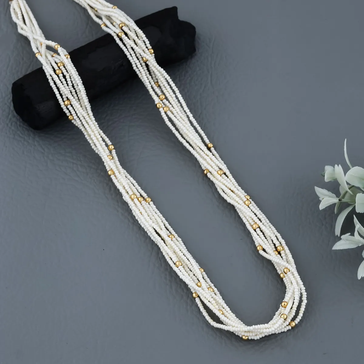 Fancy Western Crystal Mala 8 Line Length 18 Inch