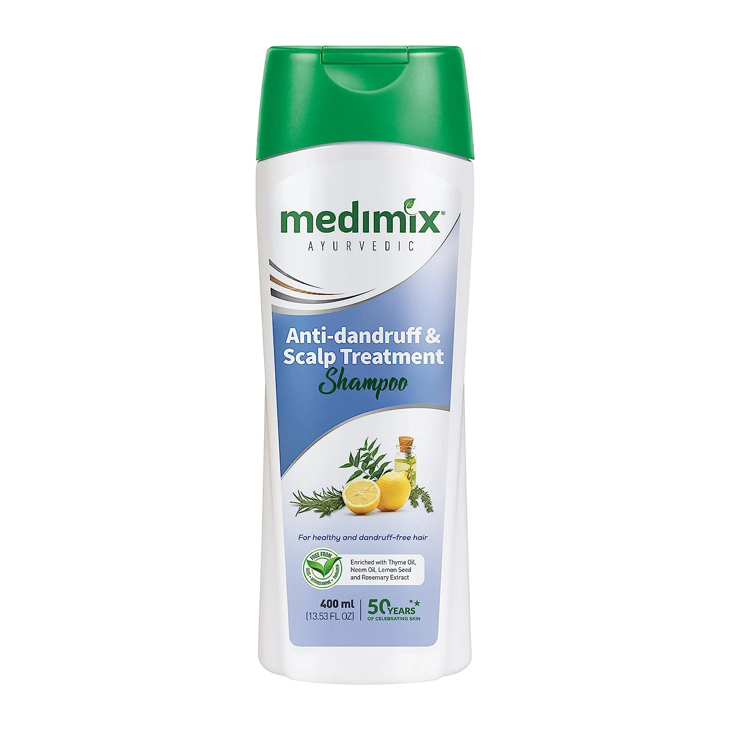 Medimix Ayurvedic Anti-Dandruff and Scalp Treatment Shampoo 800 ml (Pack of 2x400ml)