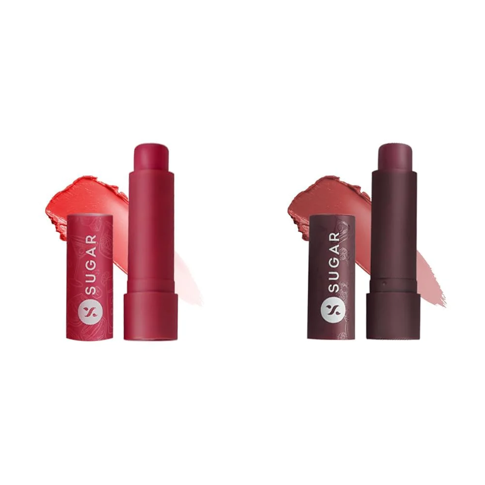 SUGAR Cosmetics - Tipsy Lip Balm - 02 Cosmopolitan - Lightweight & SUGAR Cosmetics - Tipsy Lip Balm - 04 L.I.I.T - 4.5 gms - Lip Moisturizer for Dry and Chapped Lips