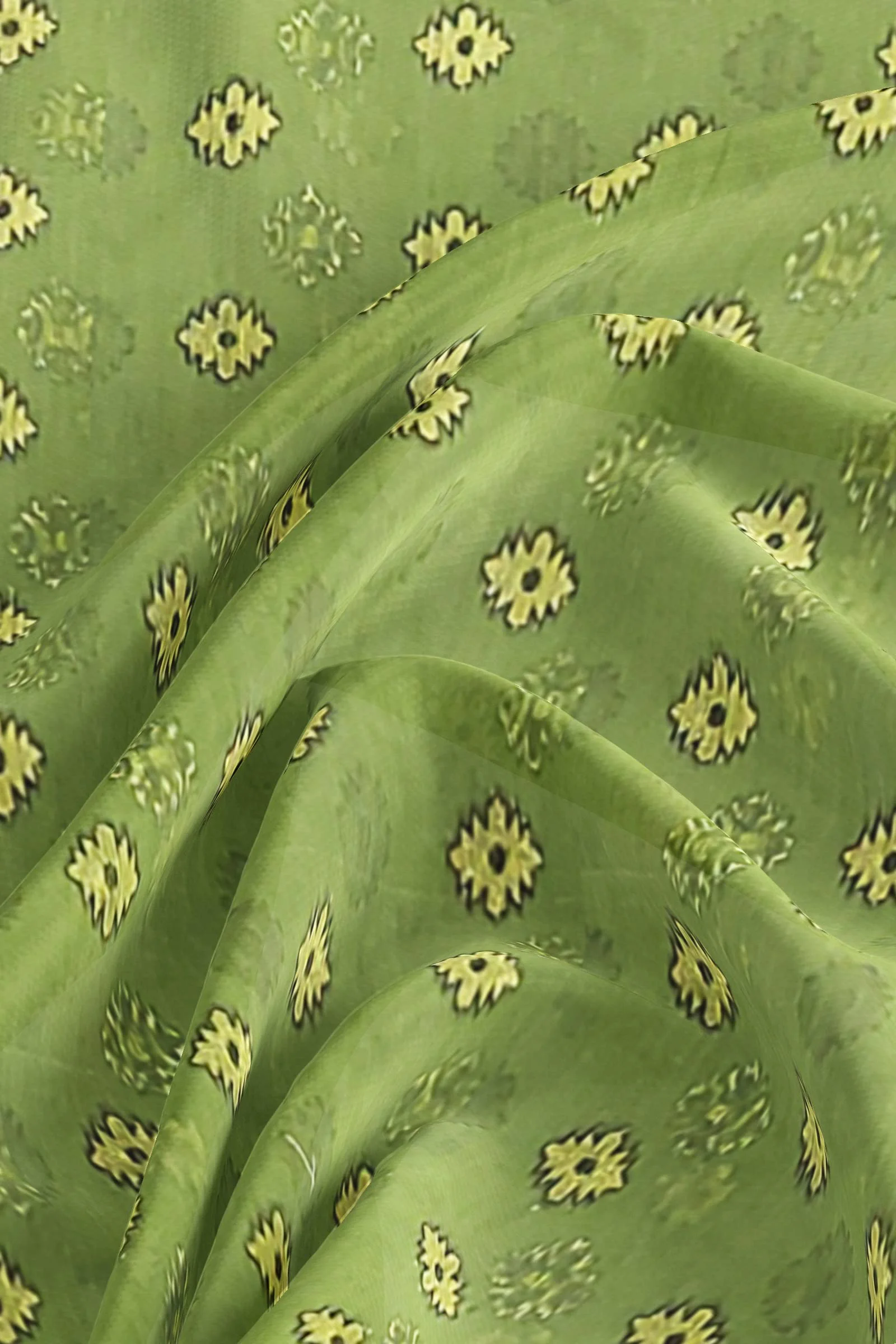 Saree Niketan Women's Traditional Bengal Cotton Silk Dhakai Jamdani Saree. (Green) - image 3