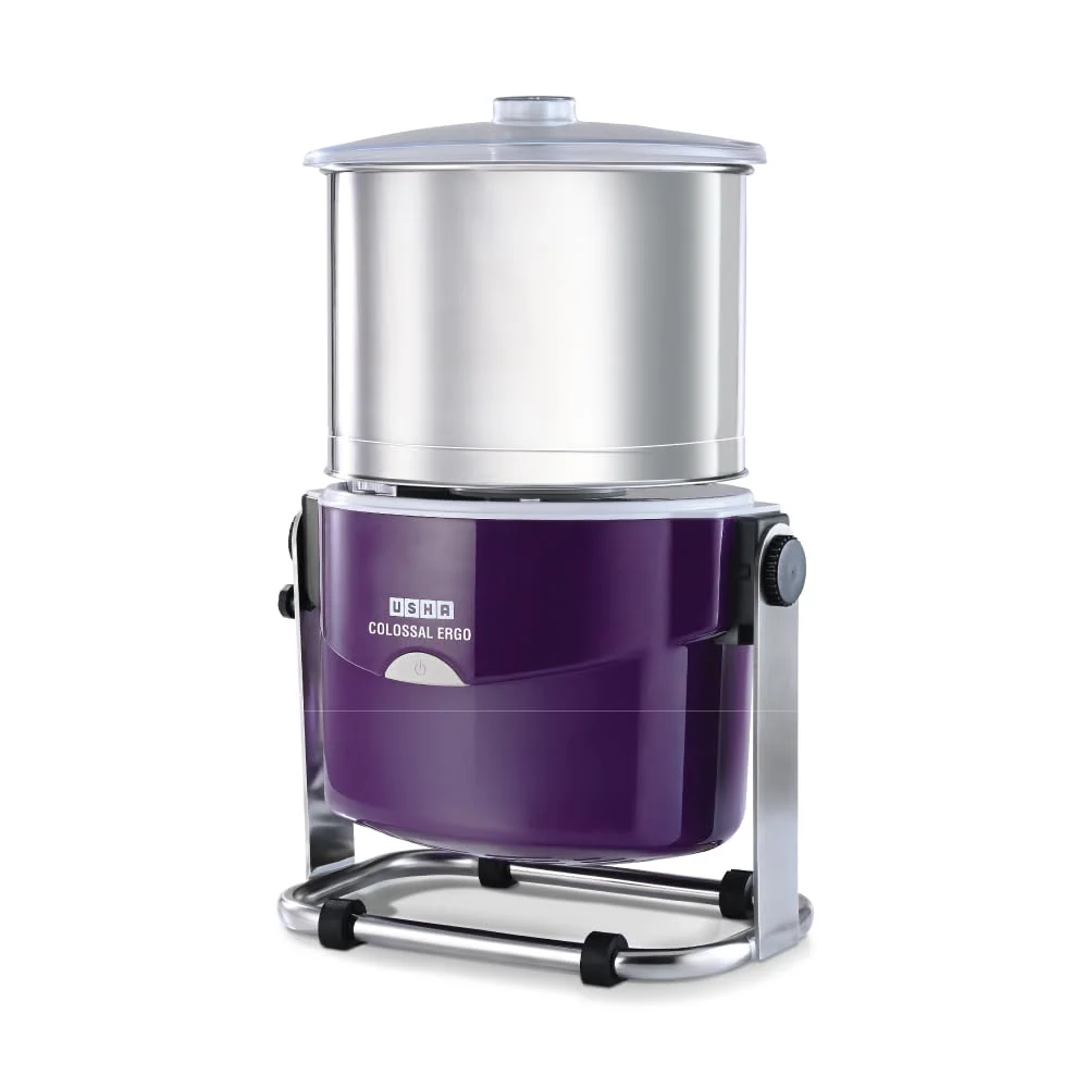 USHA Colossal Ergo Easy-Tilt Wet Grinder| 2L, 150W, 100% Copper Motor with Dual Flow Breaker, Stainless Steel Drum and Accessories| 10 Year Motor Warranty (Magenta) - image 2