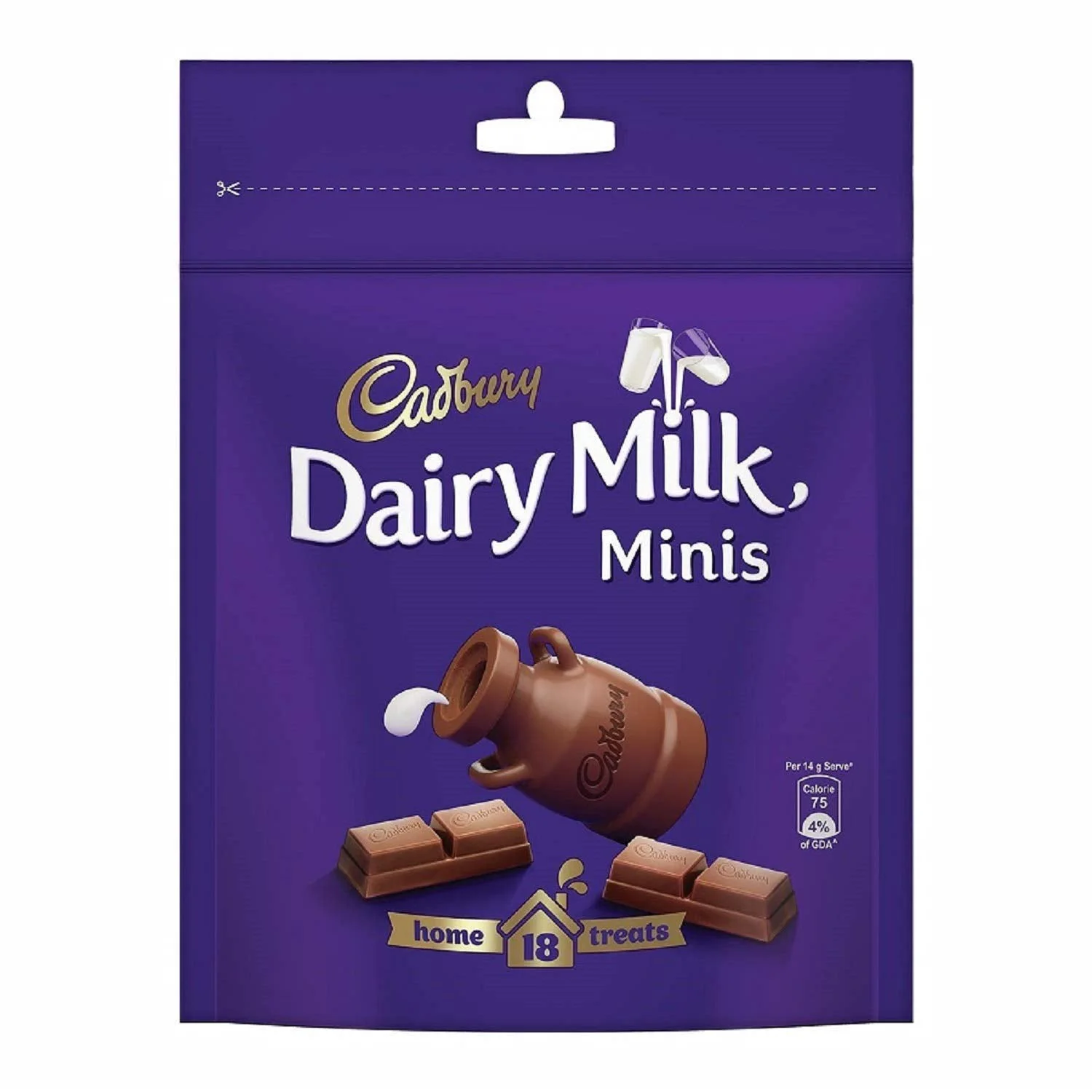 10x Cadbury Dairy Milk Chocolate Home Treats Pack, Pack of 10 - 126g each