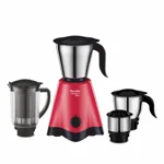 Preethi Crown Plus Mixer Grinder |600 Watt Mixie,4 Jars|Super Extractor Juicer Jar | 5yr Motor Warranty & Lifelong Free Service|White/Purple (MG-258)