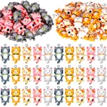 80 Pieces Animal Cat Pendant Resin Cat Charms Mixed Color Cute Charms for Jewelry Making DIY Bracelets Necklaces Earrings Mobile Phone Case Decor Keychains Crafts Accessories, resin and metal, strontium titanate