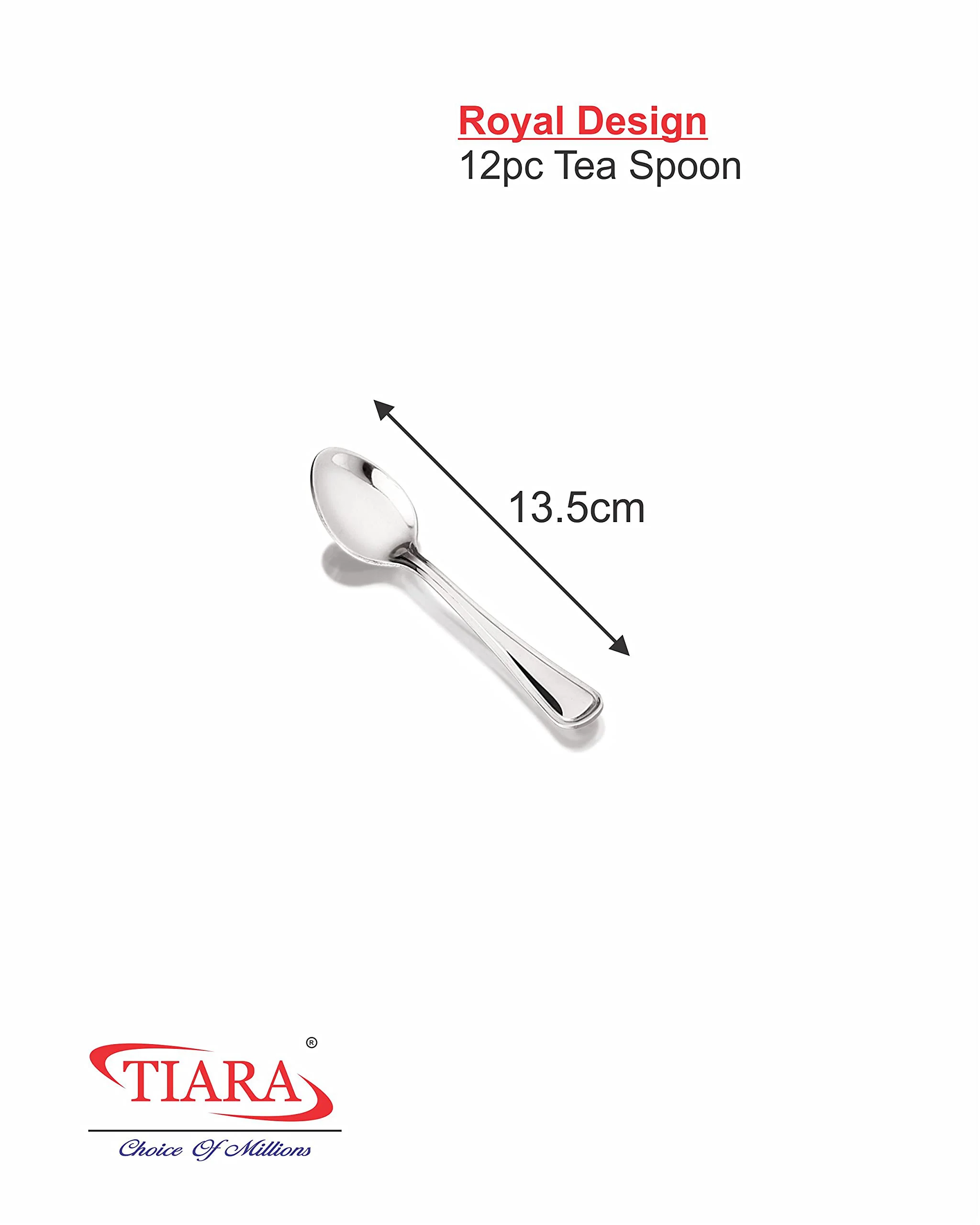 TIARA - Royal 12Pc Tea Spoon Stainless Steel Cutlery Set - image 4