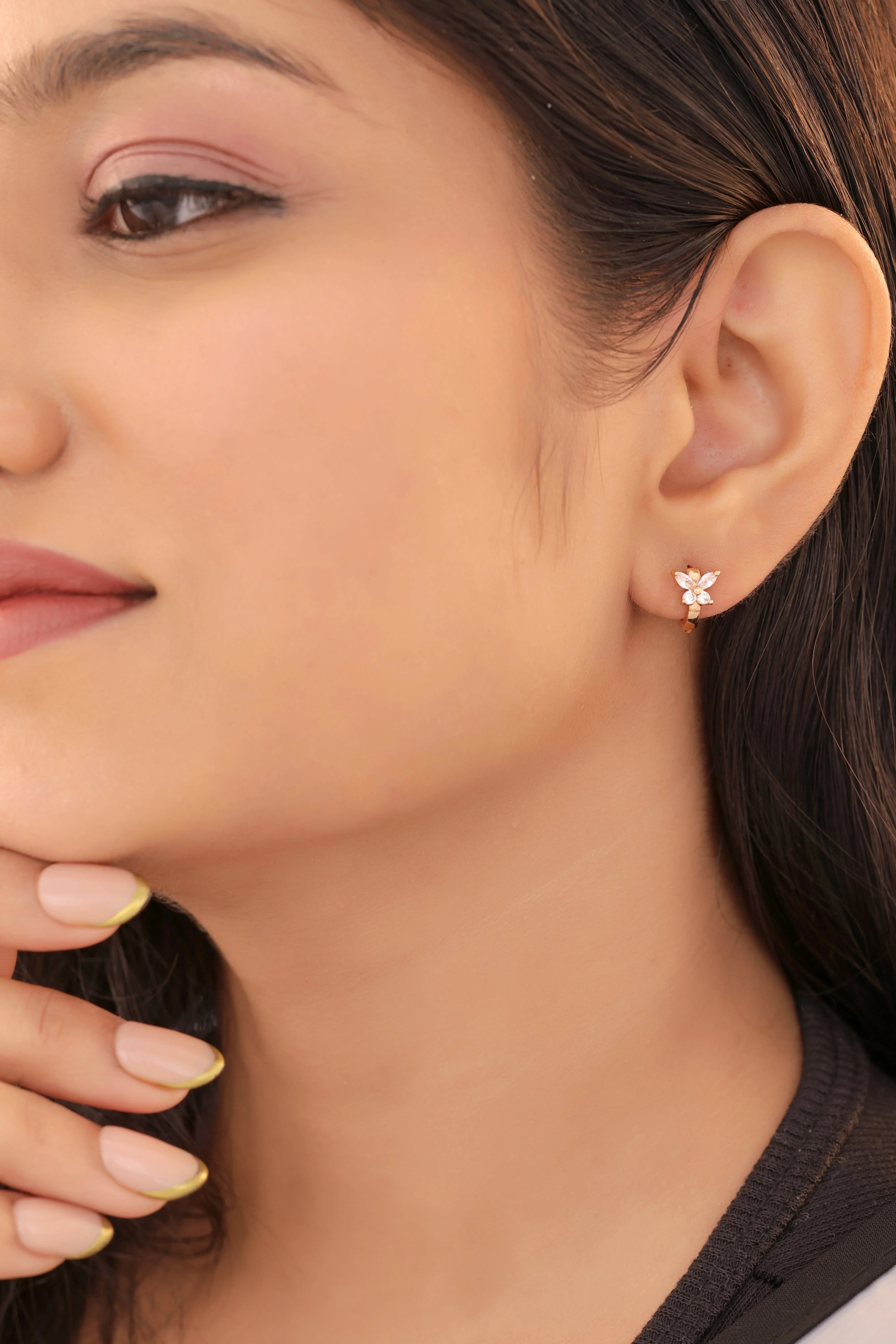 Buy 1 Get 1 Free -Fancy High Rose Gold Plated Delicate Bali