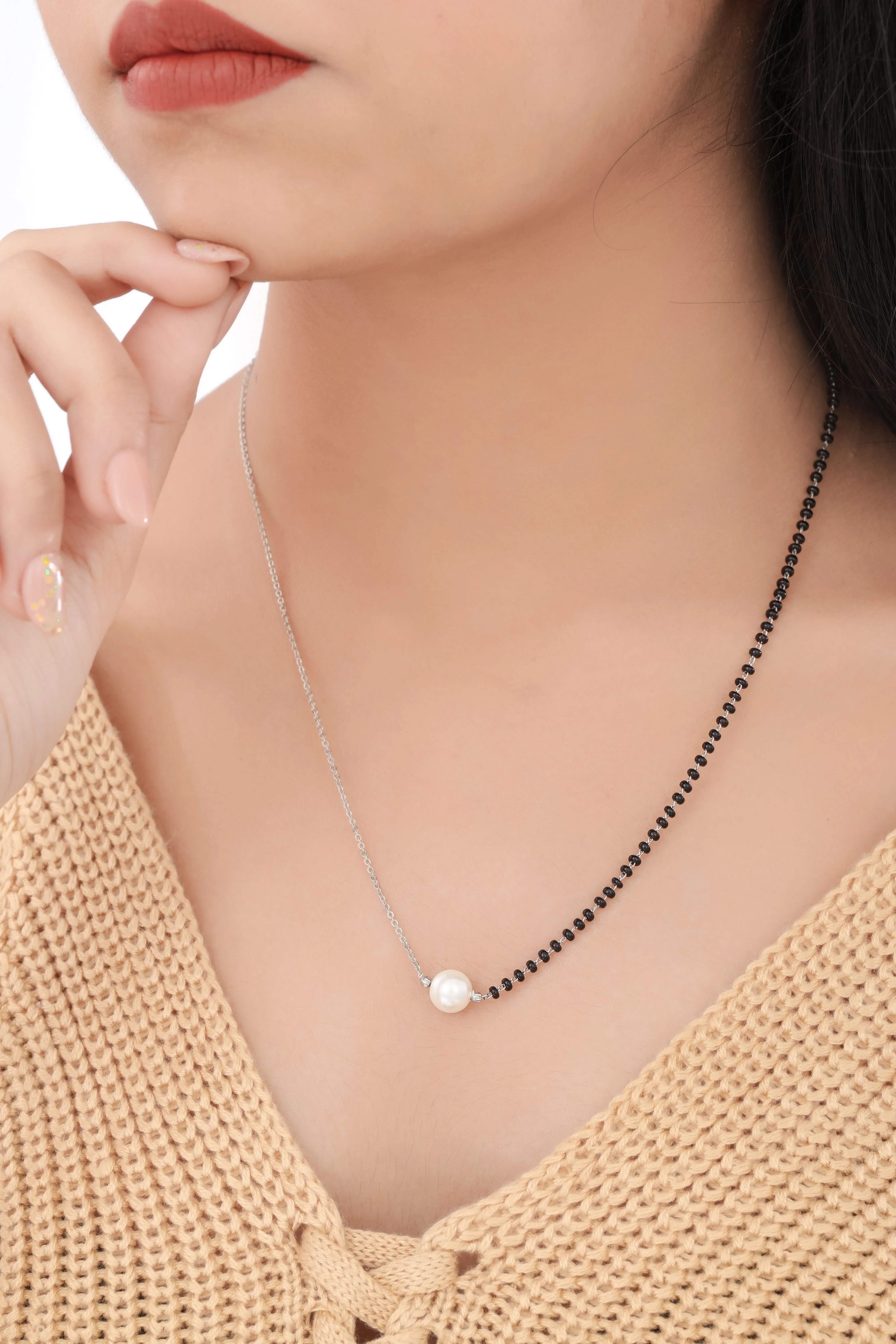 Buy 1 Get 1 Free -Silver Plated Fancy Delicate Mangalsutra