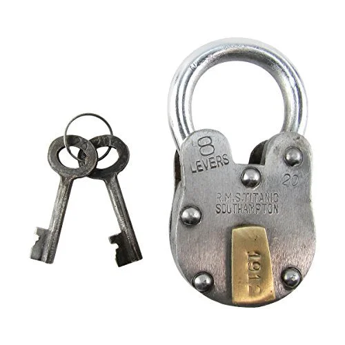 Treasure Gurus Large Metal 1912 RMS Titanic Model Padlock
