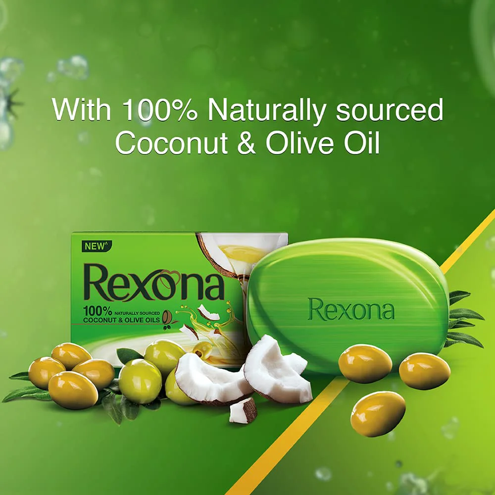 Rexona Coconut and Olive Oil Soap For Silky Smooth Skin, 4X100 g - image 2
