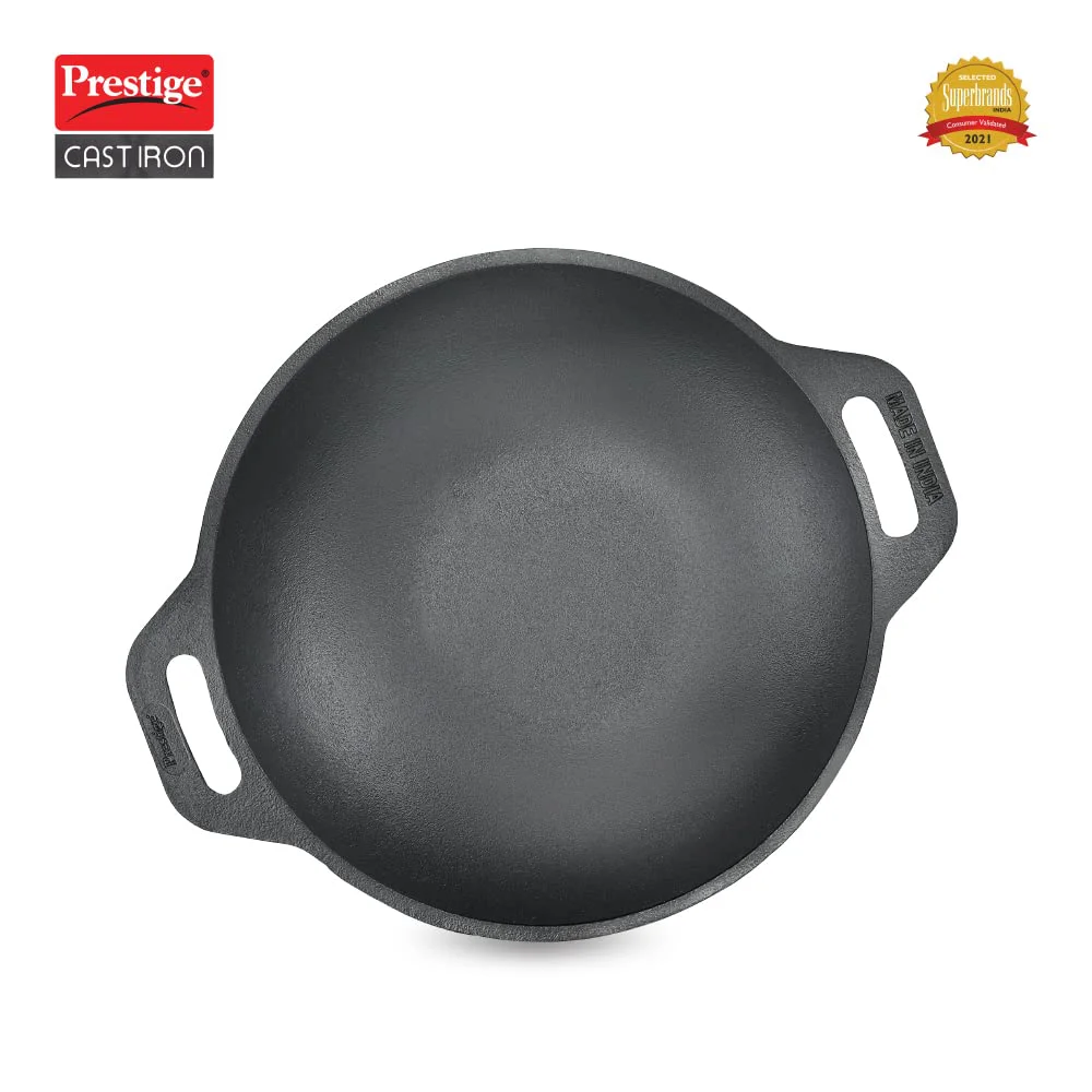 Prestige Cast Iron Kadai, 260 mm (Black) - image 4