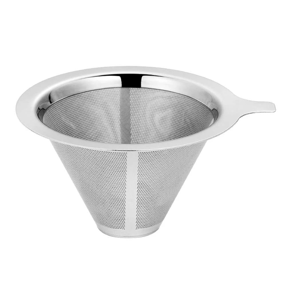 Verilux® Pour Over Coffee Filter, Coffee Dripper, Paperless Mess Stainless Steel Coffee Filter, Maker One to Two Cup Coffee, Keeping Nature Coffee Flavour, Easy to Use and Clean - image 2