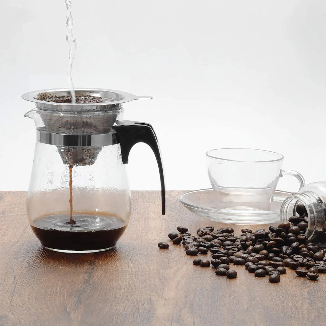Verilux® Pour Over Coffee Filter, Coffee Dripper, Paperless Mess Stainless Steel Coffee Filter, Maker One to Two Cup Coffee, Keeping Nature Coffee Flavour, Easy to Use and Clean - image 3